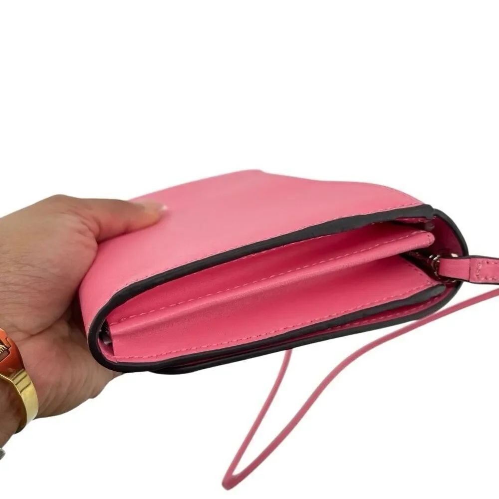 Kate Spade New York Snap With String Pink Leather Crossbody Bag NWT WLRU5769 - Picture 4 of 14
